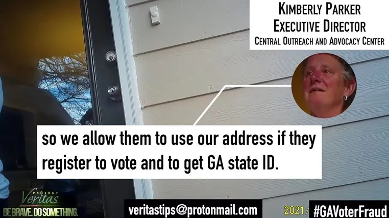 In this image from video, Kimberly Parker, executive director for the Central Outreach and Advocacy Center in Atlanta, Ga., speaks to Project Veritas. The undated video was released on Jan. 4, 2021. (Courtesy of Project Veritas)