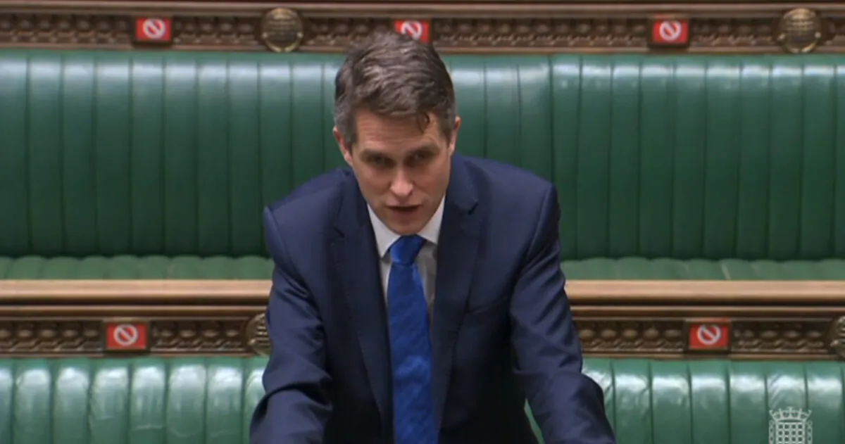 UK Education Secretary Gavin Williamson addresses the House of Commons on Jan. 6, 2020. (Parliament TV/House of Commons)