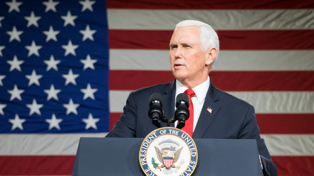 U.S. Vice President Mike Pence speaks during a visit to Rock Springs Church to campaign for GOP Senate candidates in Milner, Ga on Jan. 4, 2021. (Megan Varner/Getty Images)
