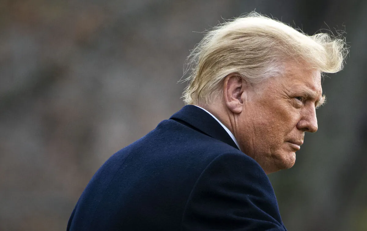 President Donald Trump departs on the South Lawn of the White House in Washington on Dec. 12, 2020. (Al Drago/Getty Images)