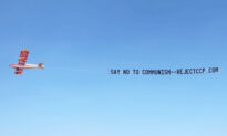 ‘RejectCCP.com’ Banner Flies Across the Australian Skies Exposing Communist Infiltration