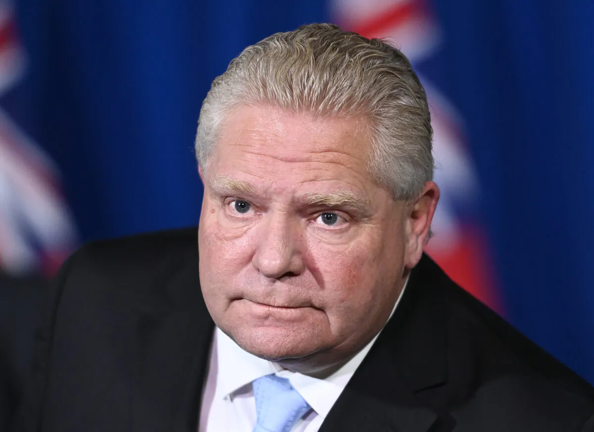 Ontario Premier Doug Ford holds a press conference at Queen's Park in Toronto on Dec. 21, 2020. (Nathan Denette/The Canadian Press)
