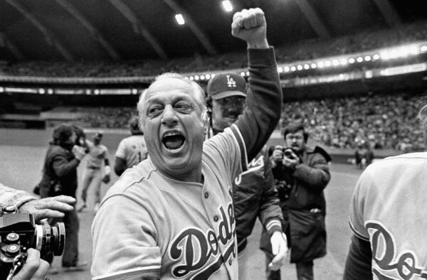 Los Angeles Dodgers manager Tom Lasorda
