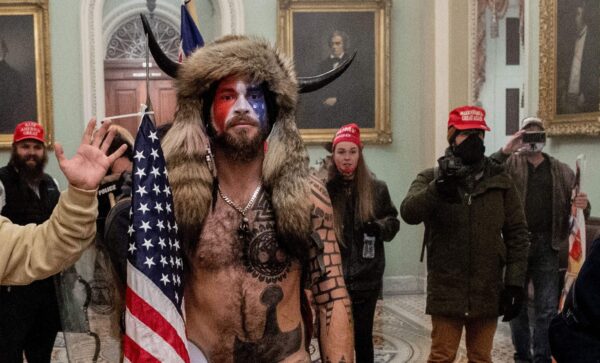 Jake Angeli, a QAnon supporter