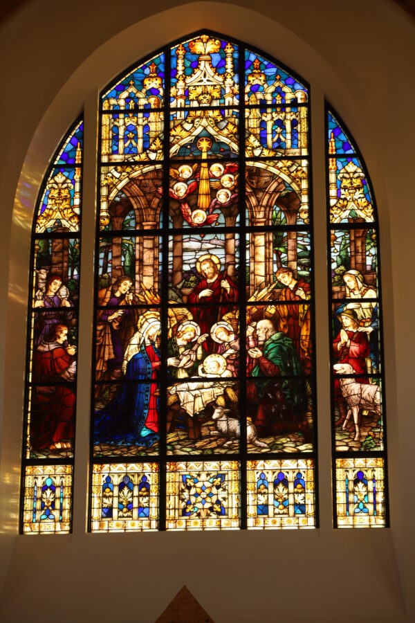Stained glass at Christ the King Chapel