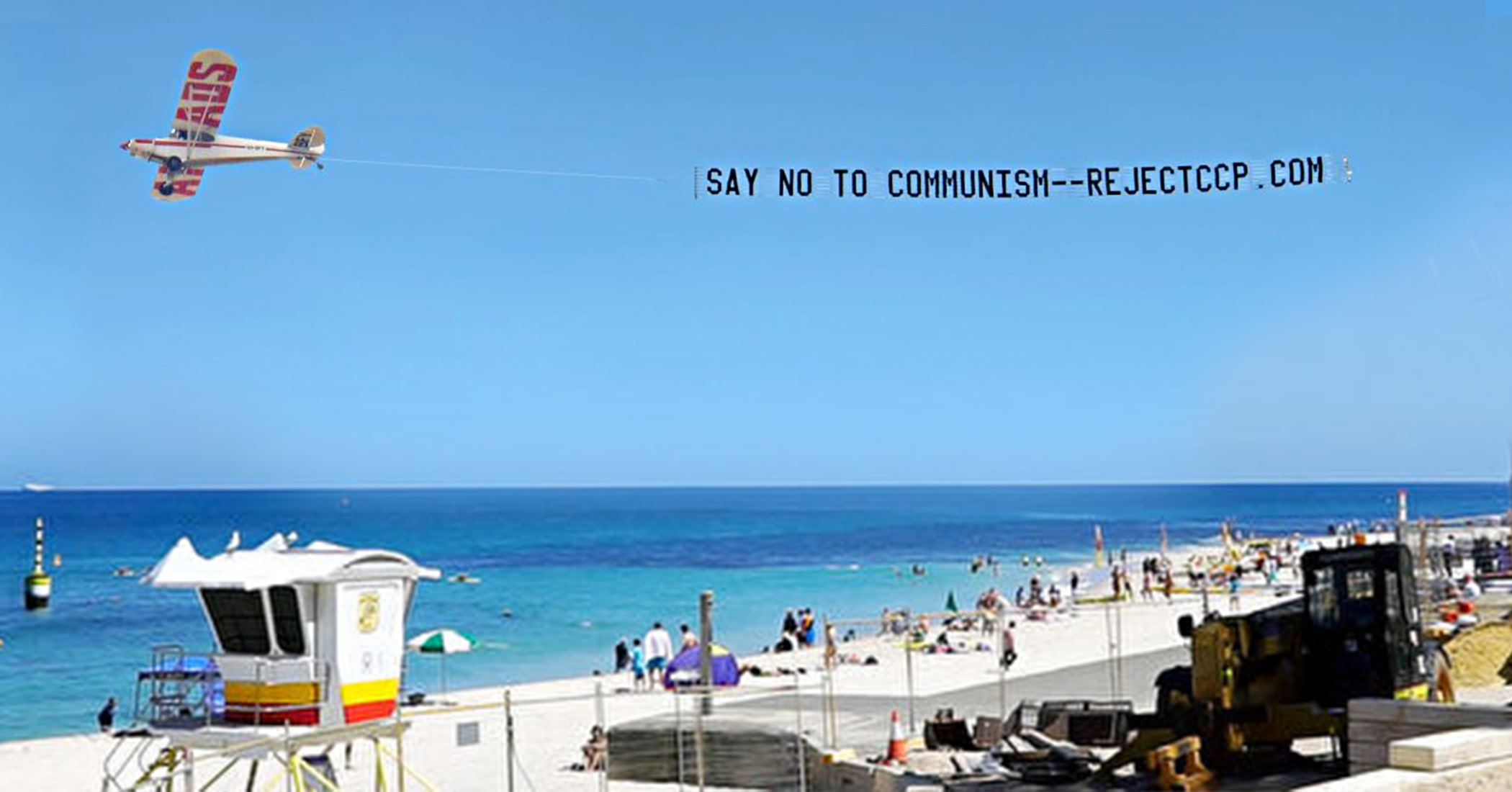 'RejectCCP.com' Banner Flies Across the Australian Skies Exposing Communist Infiltration - Vimarsana News