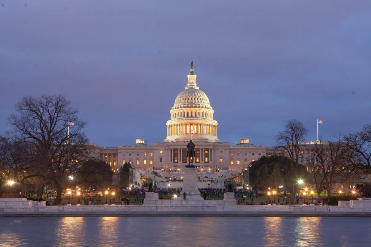 The U.S. Capitol in Washington is seen on the evening of Jan. 6, 2021. (JHSmith-Cartio)