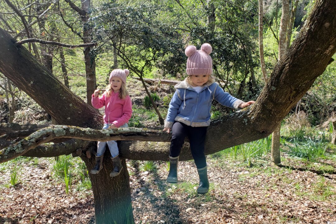 Playing in nature is a big part of daily life for the Morris kids. (Courtesy of the Morris family)