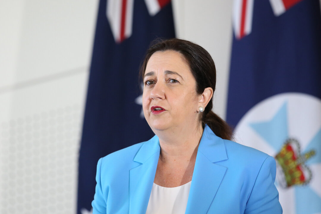 Queensland Premier Annastacia Palaszczuk speaks at a press conference in Brisbane, Australia on Jan. 11, 2021. (Jono Searle/Getty Images)