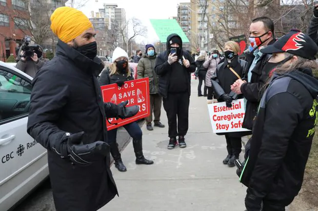 Federal Leaders Join Rally at Seniors’ Home as Ontario Hits New High for COVID Cases