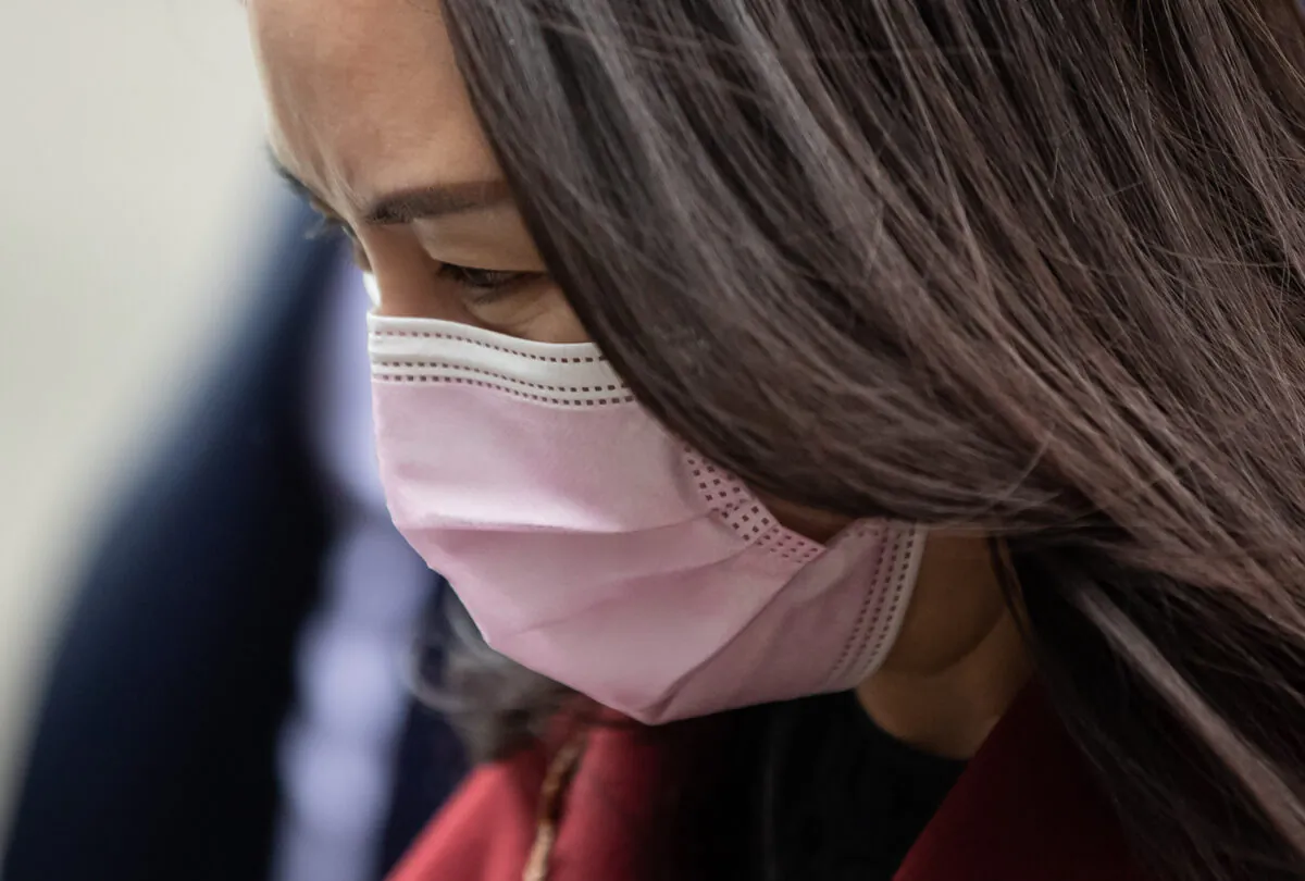 Meng Wanzhou, chief financial officer of Huawei, leaves B.C. Supreme Court during a break from a hearing, in Vancouver, Canada, on Dec. 11, 2020 (Darryl Dyck/The Canadian Press)