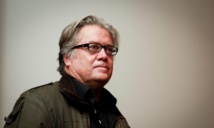 Steve Bannon, former White House chief strategist, is seen in New York City on Oct. 18, 2019. (Samira Bouaou/The Epoch Times)