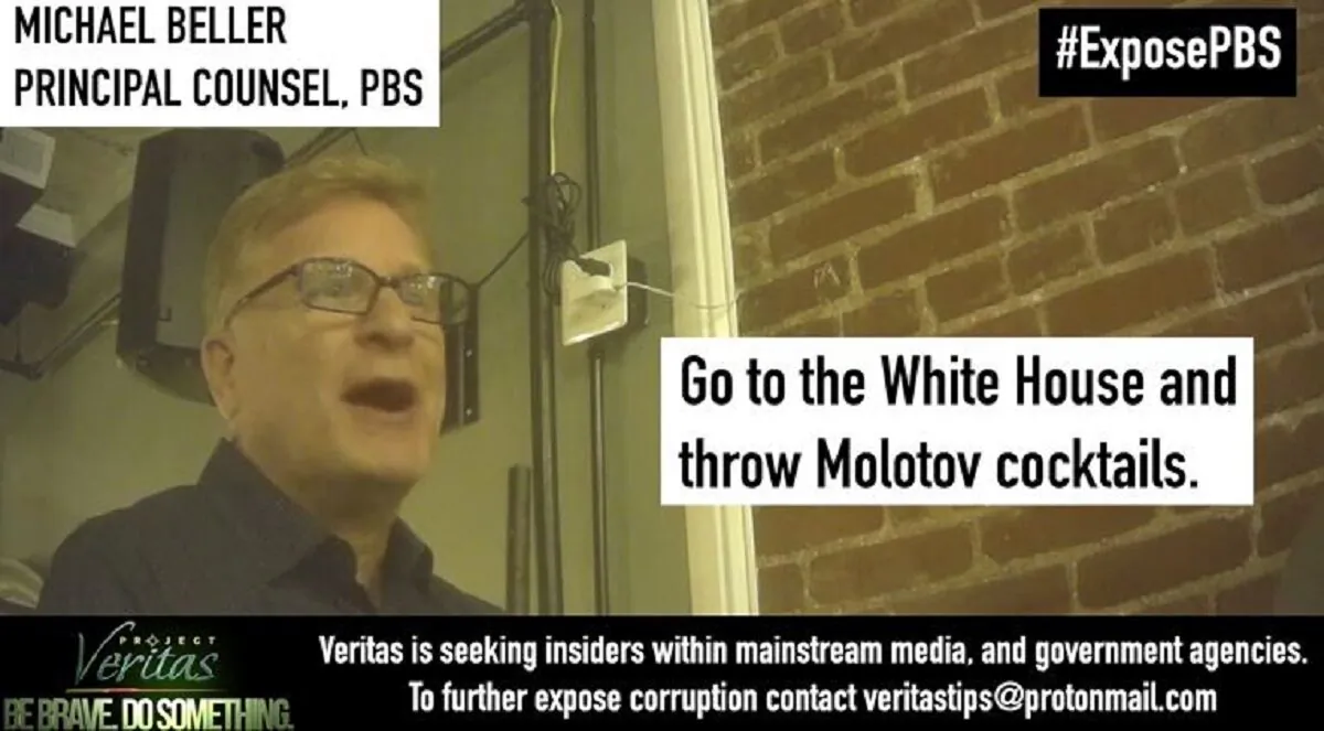 In this screenshot, PBS principal counsel Michael Beller speaks in an undated video. (Project Veritas)