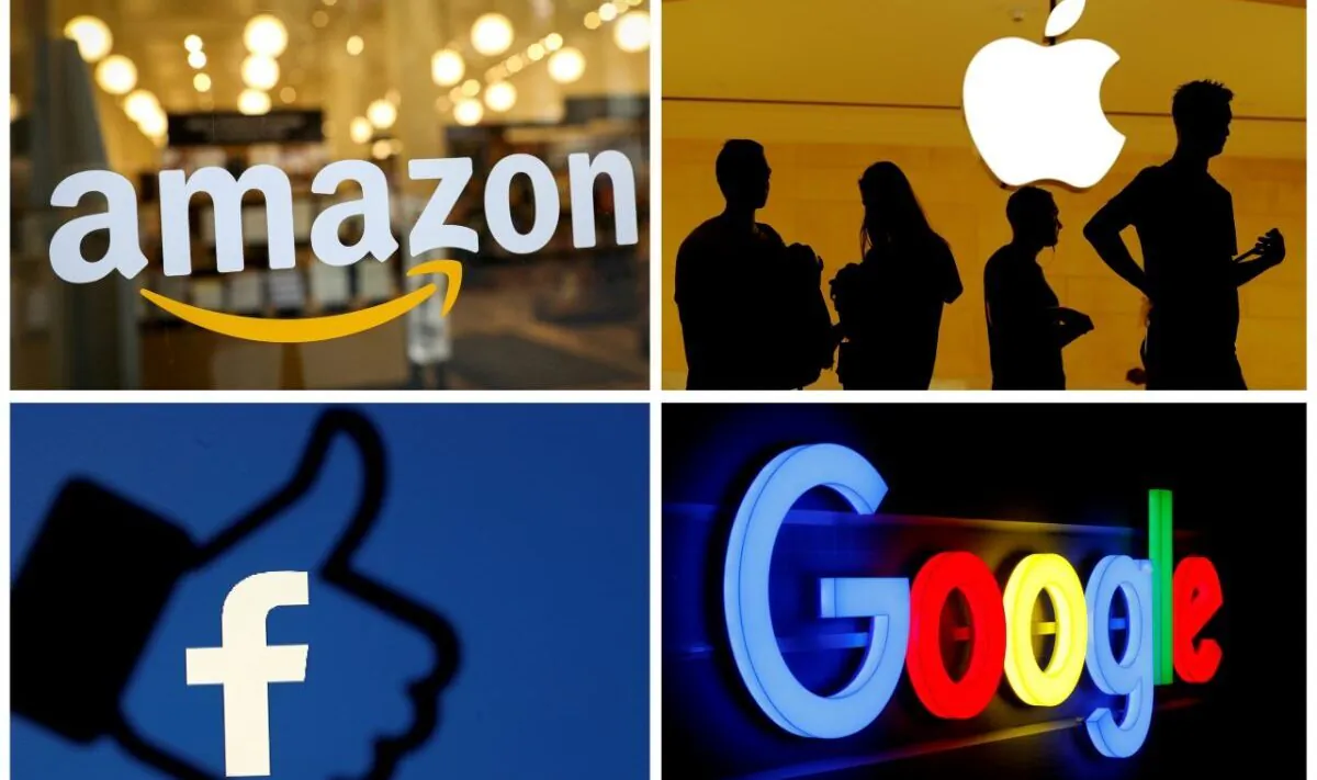 The logos of Big Tech companies Amazon, Apple, Facebook, and Google, in file photos. (Reuters)