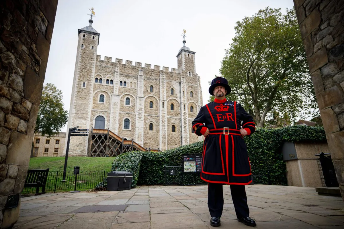 Yeoman Warder Ravenmaster Chris Skaife poses for a portrait at the Tower of London in central London on Oct. 12, 2020. - (Tolga Akmen/AFP via Getty Images)