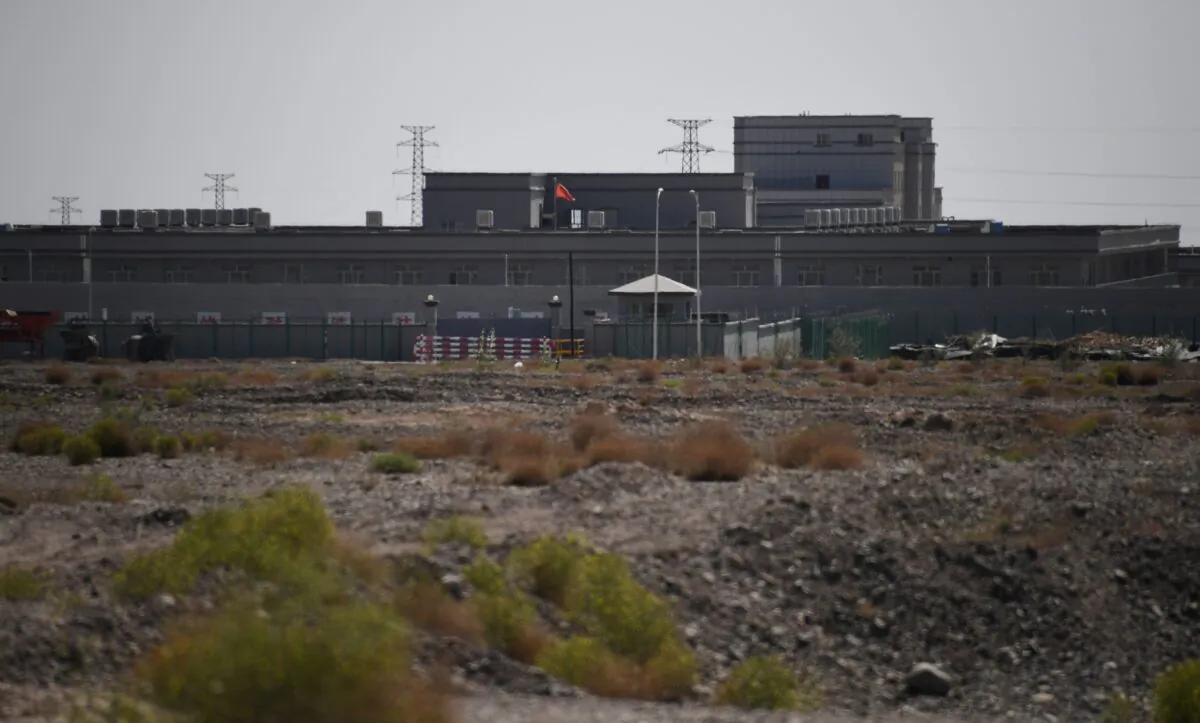 Buildings at the Artux City Vocational Skills Education Training Service Center, believed to be a re-education camp where mostly Muslim ethnic minorities are detained, north of Kashgar, in northwestern Xinjiang, China, on June 2, 2019. (Greg Baker/AFP via Getty Images)