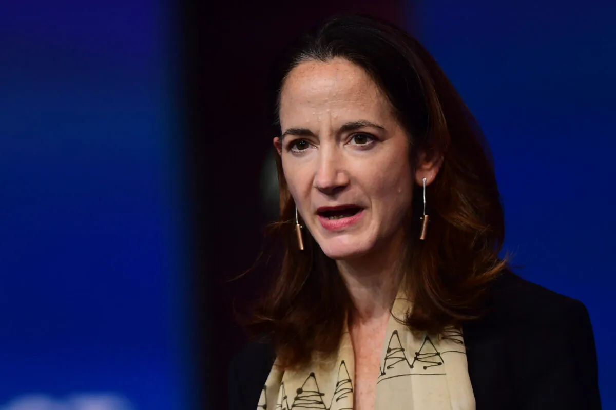 Director of National Intelligence nominee Avril Haines speaks after being introduced by President-elect Joe Biden as he introduces key foreign policy and national security nominees and appointments at the Queen Theatre in Wilmington, Del., on Nov. 24, 2020. (Mark Makela/Getty Images)