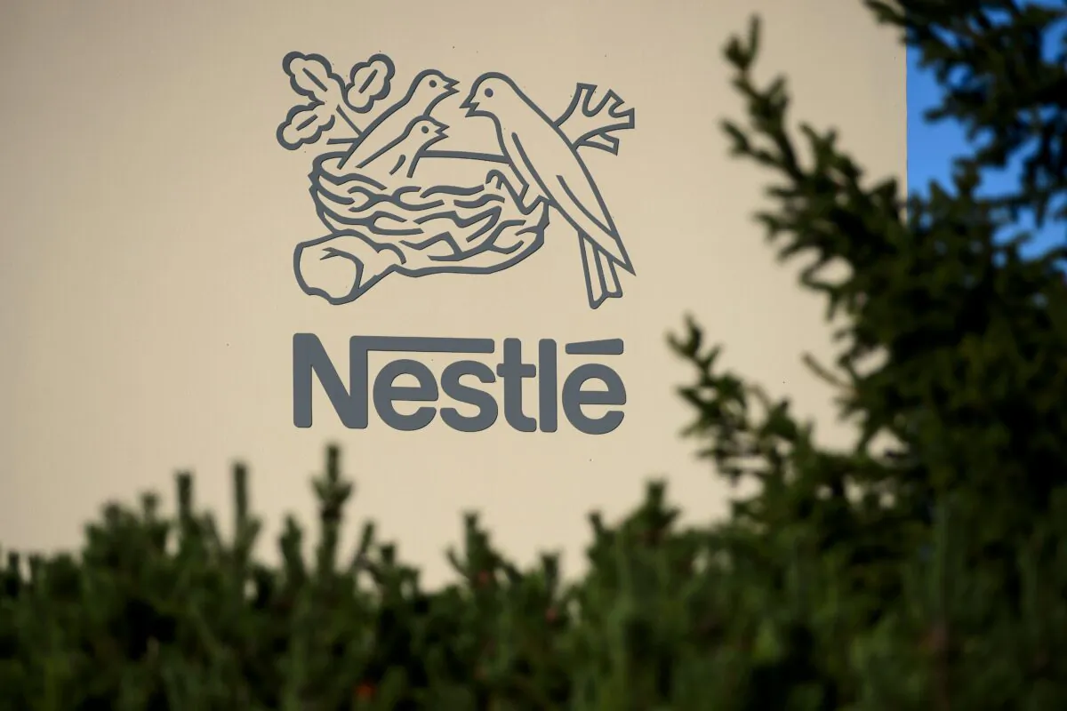 A logo of the world's leading food industry group Nestle is seen on Oct. 9, 2014 at the group's Research Center in Vers-chez-les-Blanc above Lausanne.  (Fabrice Coffrini/AFP via Getty Images)