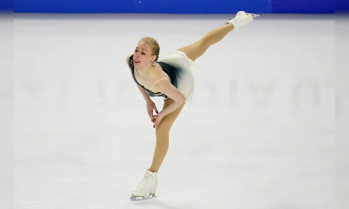 Bradie Tennell performs during the women's free skate at the U.S. Figure Skating Championships in Las Vegas, Nev., on Jan. 15, 2021. (John Loche/AP Photo)
