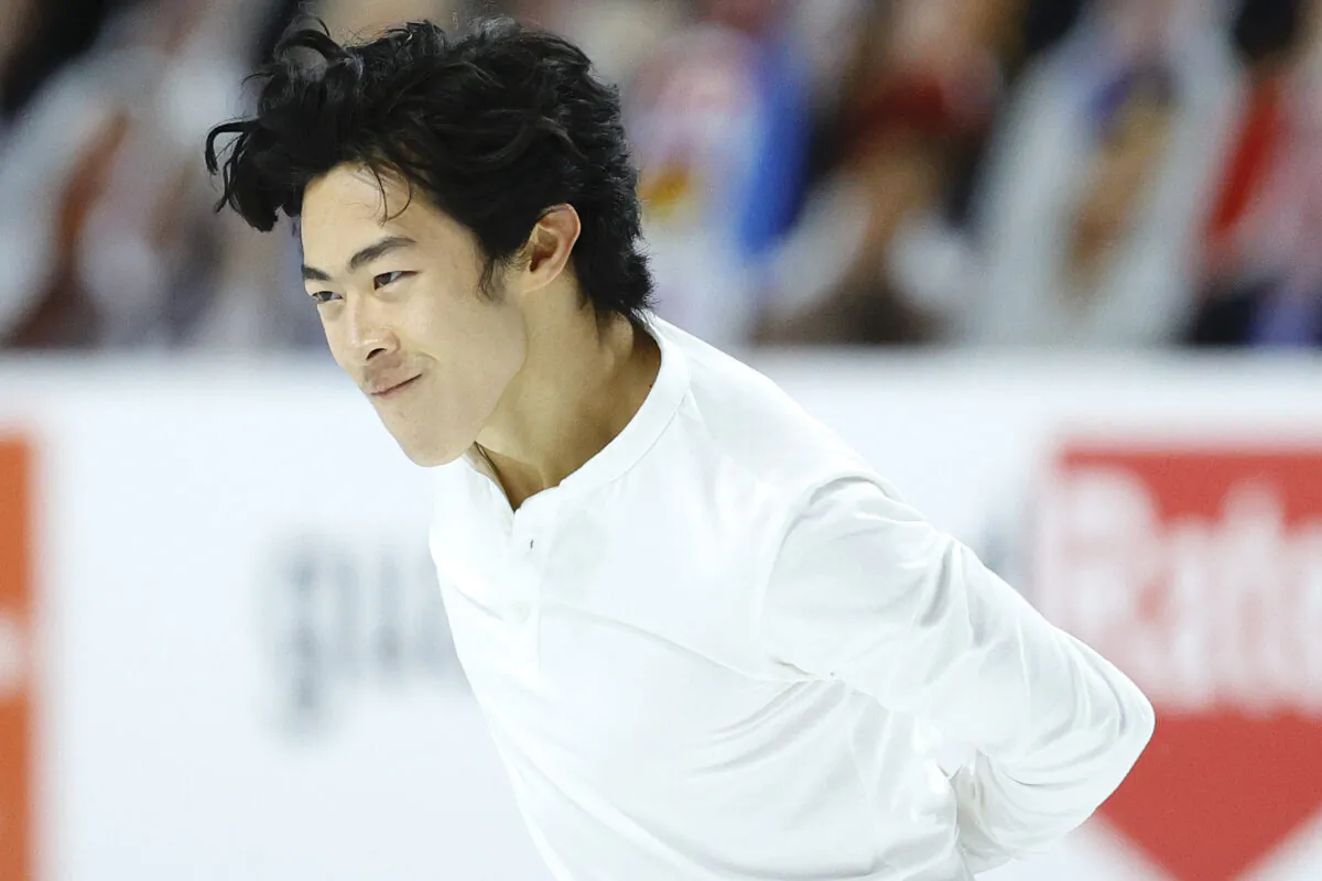 Nathan Chen competes in the men's short program during the U.S. Figure Skating Championships at the Orleans Arena in Las Vegas, Nev., on Jan. 16, 2021. (Tim Nwachukwu/Getty Images)