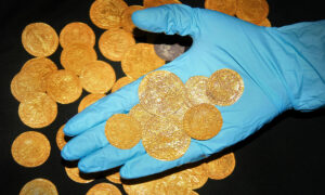 Gardener Digs Up 63 Medieval Gold Coins Inscribed With Initials of Henry VIII's First Three Wives