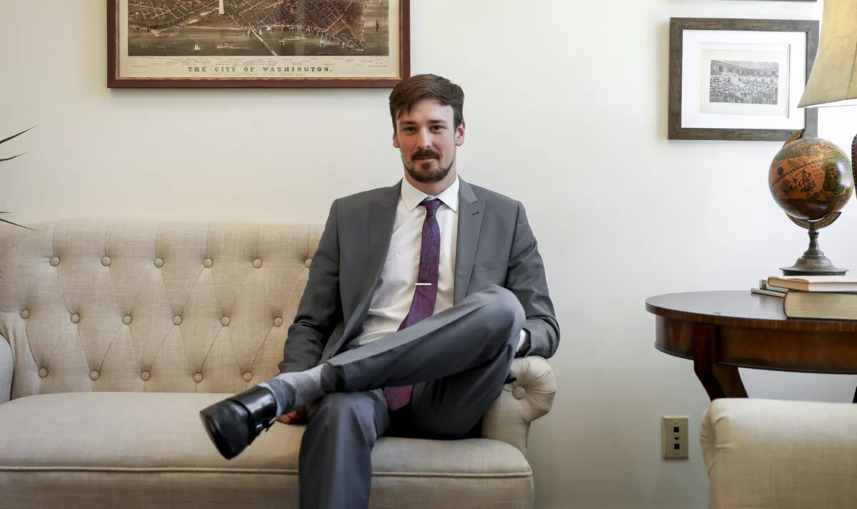 Parler co-founder and CEO John Matze in Washington on June 11, 2019. (Samira Bouaou/The Epoch Times)