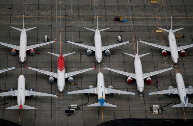 Grounded Boeing 737 MAX aircraft are seen parked at Boeing facilities at Grant County International Airport in Moses Lake, Washington, U.S. November 17, 2020. (Lindsey Wasson/Reuters)