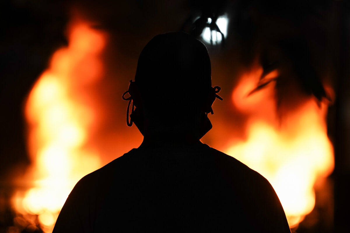 silhouette Atlanta, Georgia riot