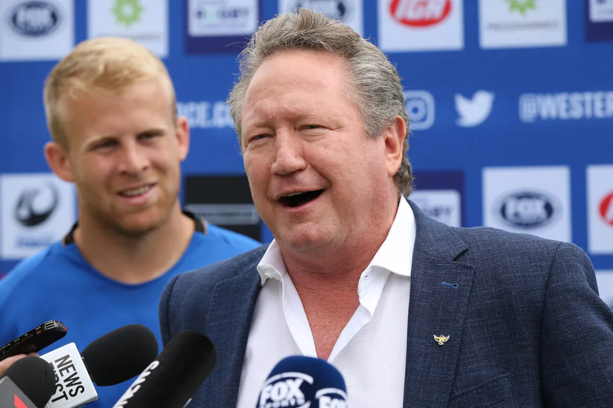Andrew Forrest addresses the media on October 25, 2019 in Perth, Australia. (Paul Kane/Getty Images)