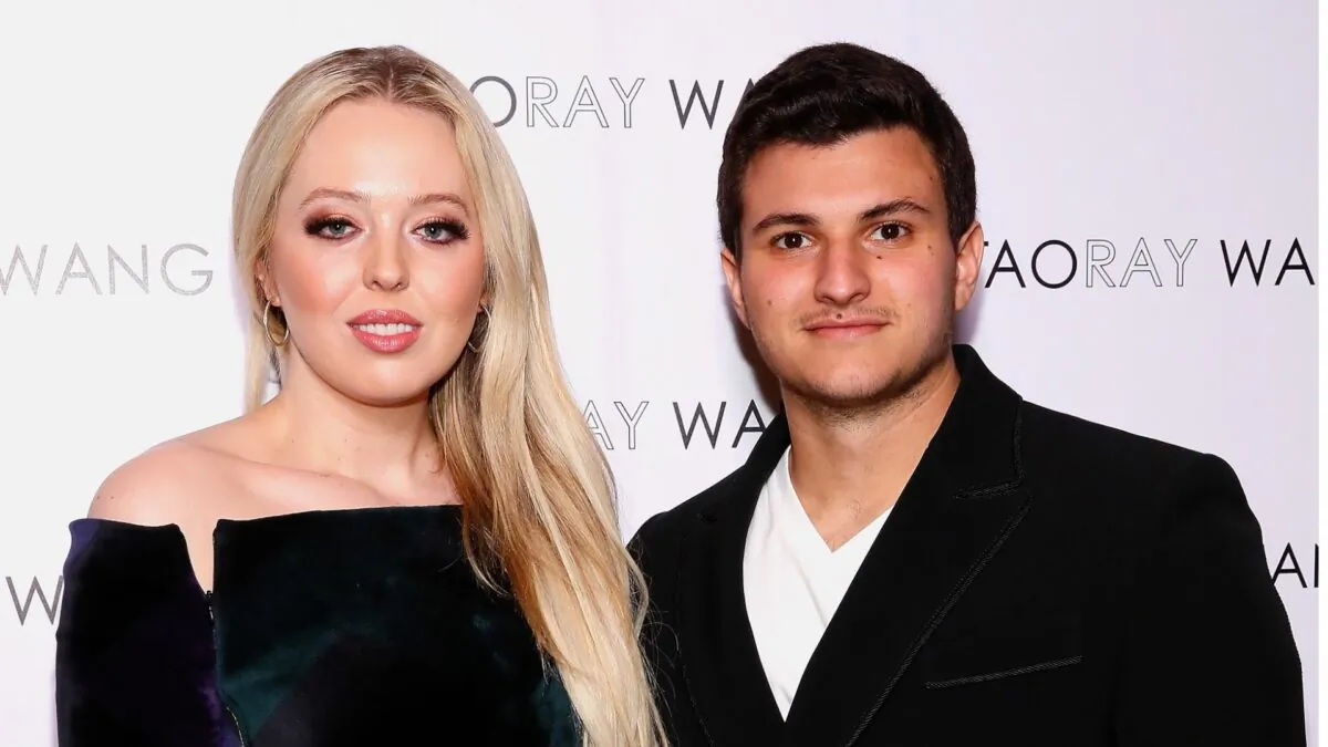Tiffany Trump (L) and Michael Boulos pose backstage for Taoray Wang fashion show during New York Fashion Week: The Shows at Gallery II at Spring Studios on Feb. 9, 2019 in New York City. (Astrid Stawiarz/Getty Images for Taoray Wang)