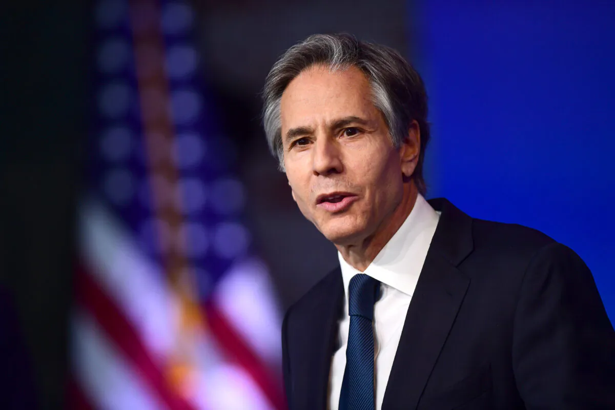 Secretary of State nominee Antony Blinken speaks after being introduced by President-elect Joe Biden in Wilmington, Del., on Nov. 24, 2020. (Mark Makela/Getty Images)