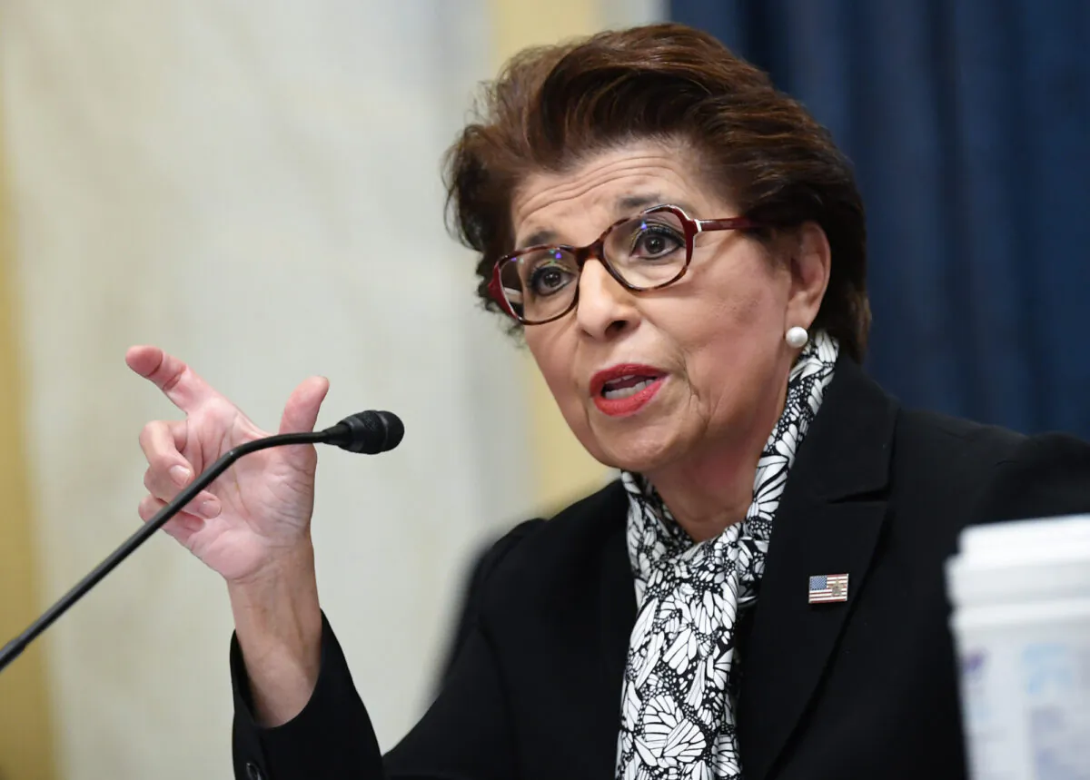 Jovita Carranza, administrator U.S. Small Business Administration, testifies during the Senate Small Business and Entrepreneurship Hearings in Washington on June 10, 2020. (Kevin Dietsch - Pool/Getty Images)