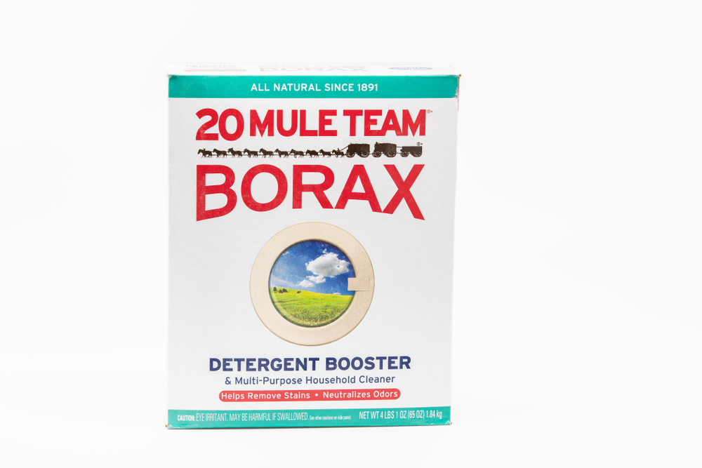 Look for 20 Mule Team Borax in the laundry aisle of grocery and discount stores everywhere. (Alexander Oganezov/Shutterstock)