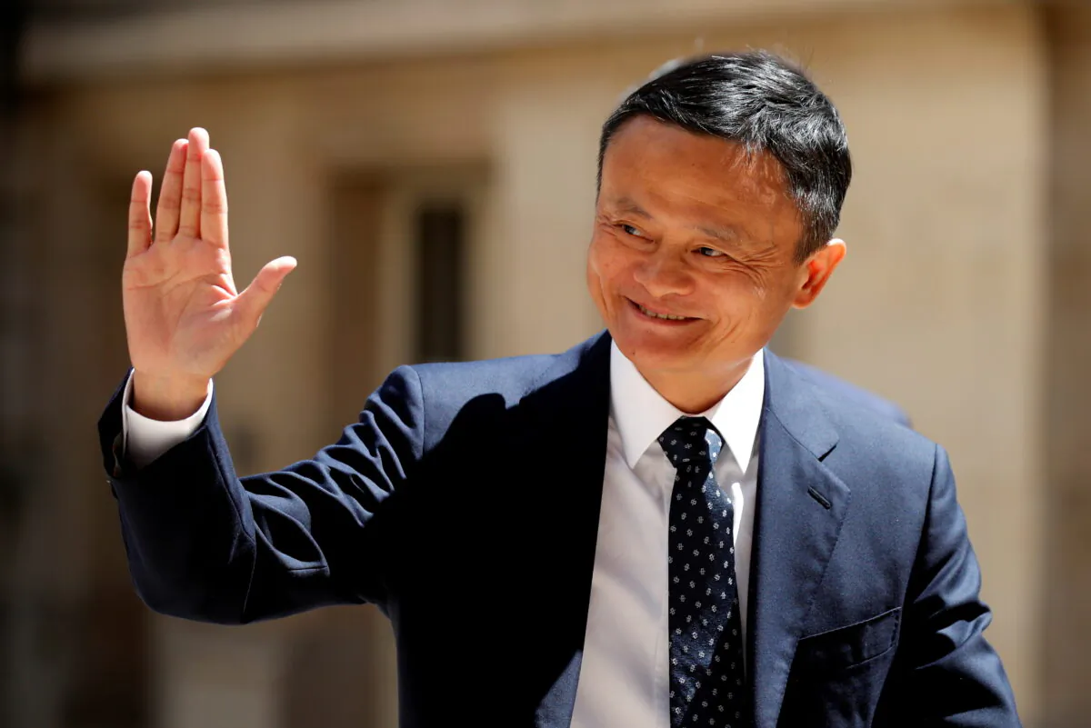 Jack Ma, founder of Alibaba Group, arrives at the "Tech for Good" Summit in Paris, France, on May 15, 2019. (Charles Platiau/Reuters)