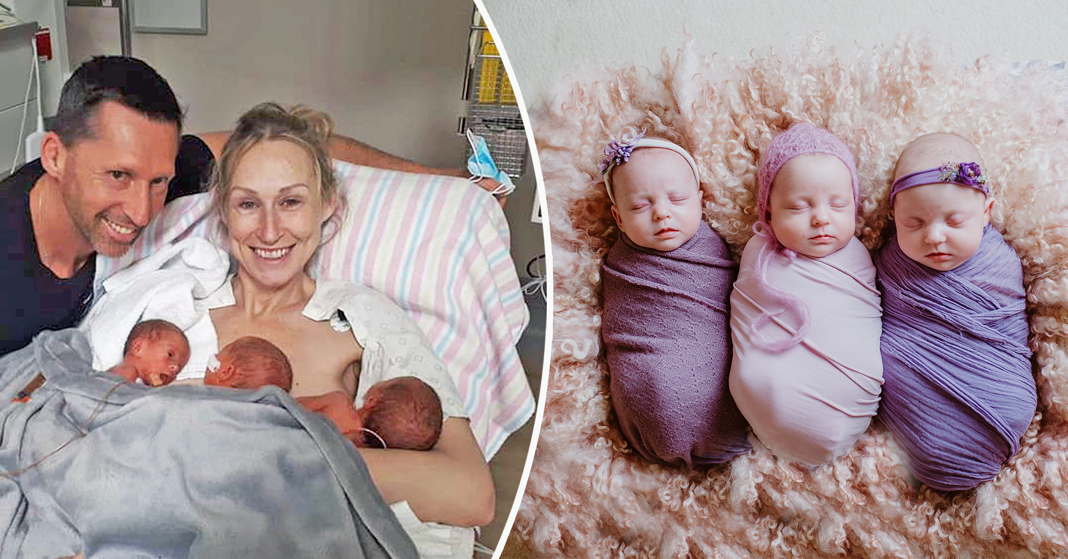 First Time Mom Gives Birth To Triplets At 44 After Six Years Of Trying Four Miscarriages