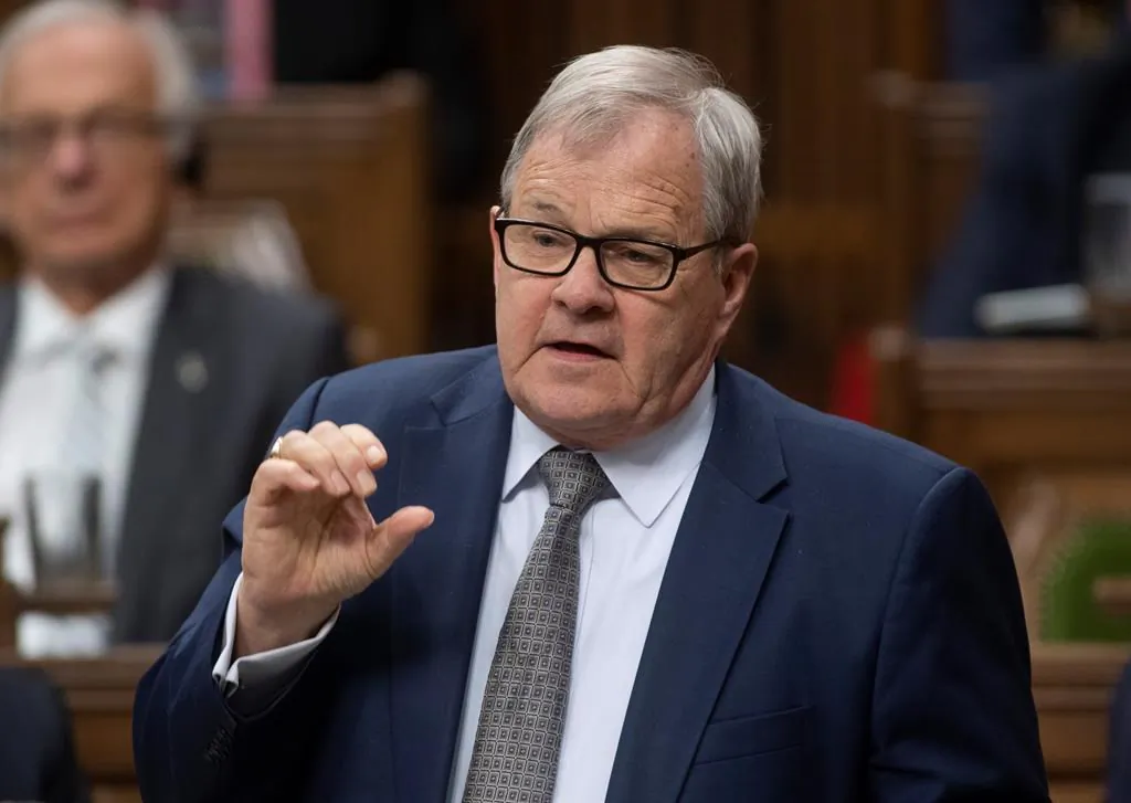 Veterans Affairs and Associate Minister of National Defence Minister Lawrence MacAulay responds to a question during Question Period in the House of Commons on March 10, 2020 in Ottawa. (Adrian Wyld/The Canadian Press)