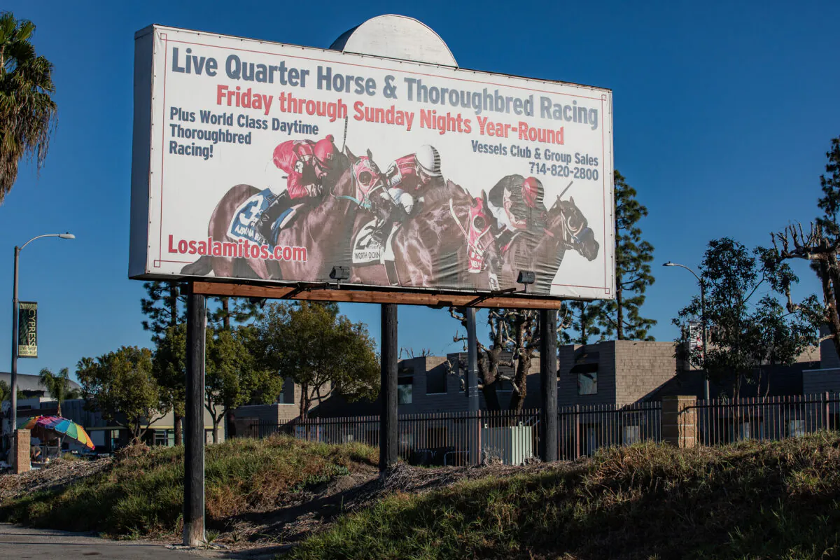 Los Alamitos Race Course in Cypress, Calif., on Jan. 21, 2021. The city recently raised its sales tax, which inadvertently affected a neighboring, unincorporated community. (John Fredricks/The Epoch Times)