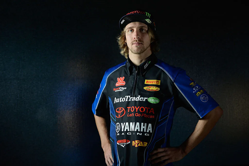 Portrait of Justin Barcia prior to practice for the 2015 Monster Energy AMA Supercross at Angel Stadium in Anaheim, Calif., on Jan. 3, 2015. (Harry How/Getty Images)