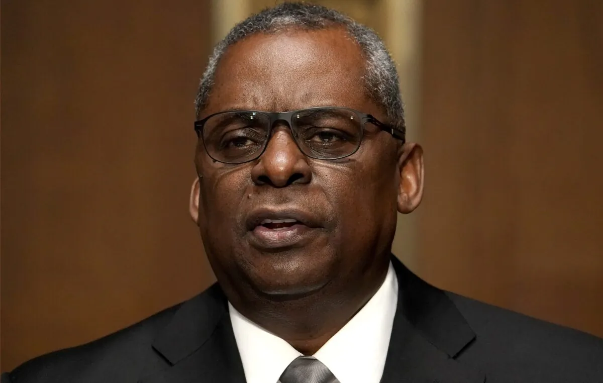 Secretary of Defense Retired Army Gen. Lloyd Austin answers questions during his confirmation before the Senate Armed Services Committee in Washington, on Jan. 19, 2021. (Greg Nash/Pool via Reuters)
