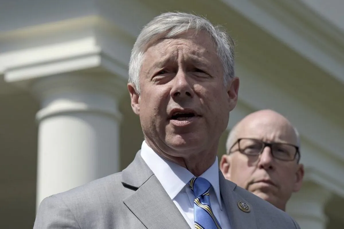 Rep. Fred Upton (R-Mich.) speaks to reporters outside the White House in Washington on May 3, 2017. (Susan Walsh/AP Photo)