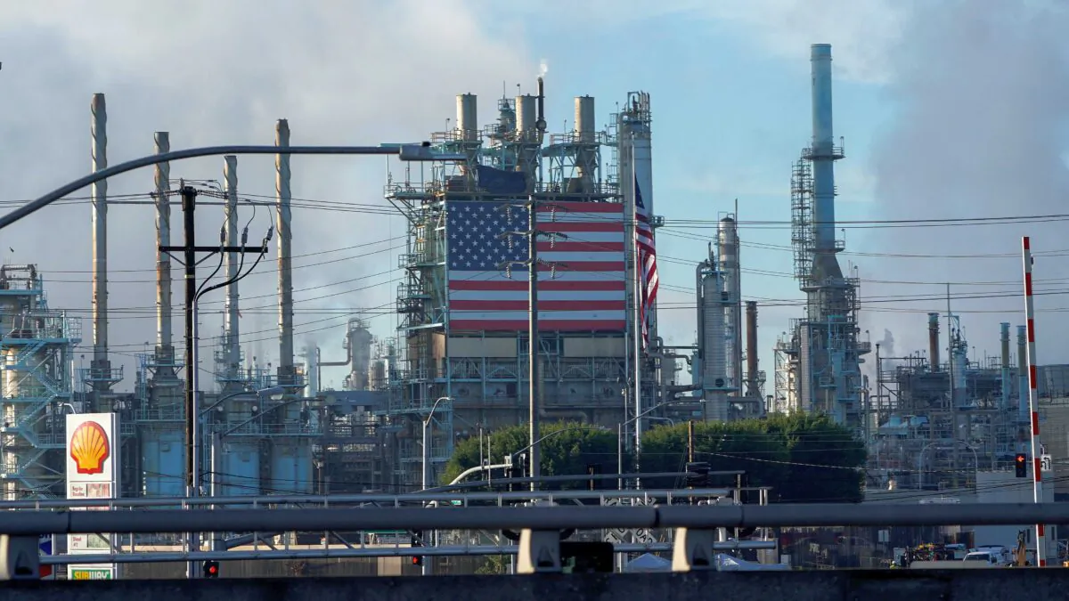 General view of the Marathon petroleum refinery in Carson, Cal., on Dec. 5, 2019. (Mike Blake/Reuters)