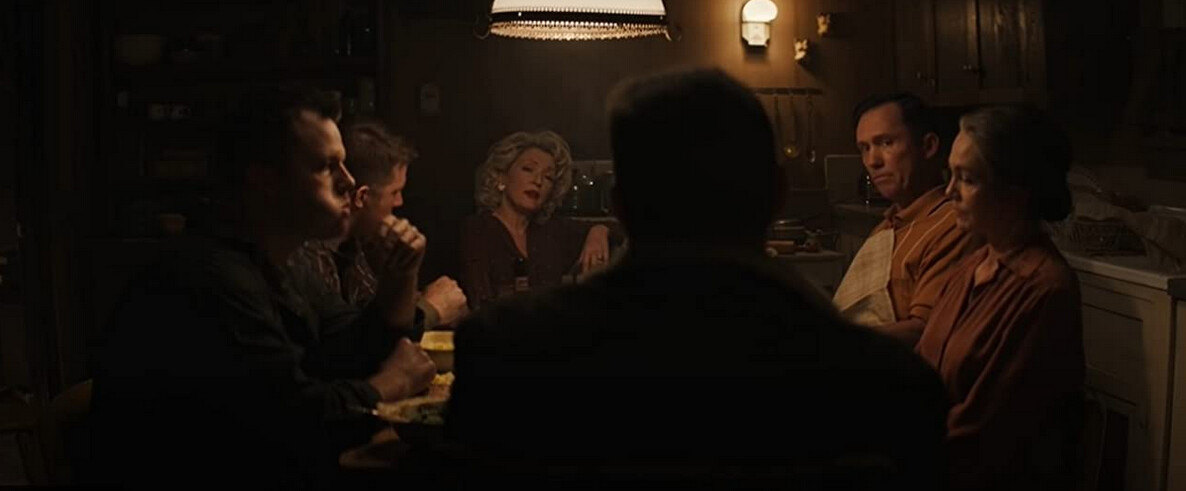 a family dinner gathering in "Let Him Go"