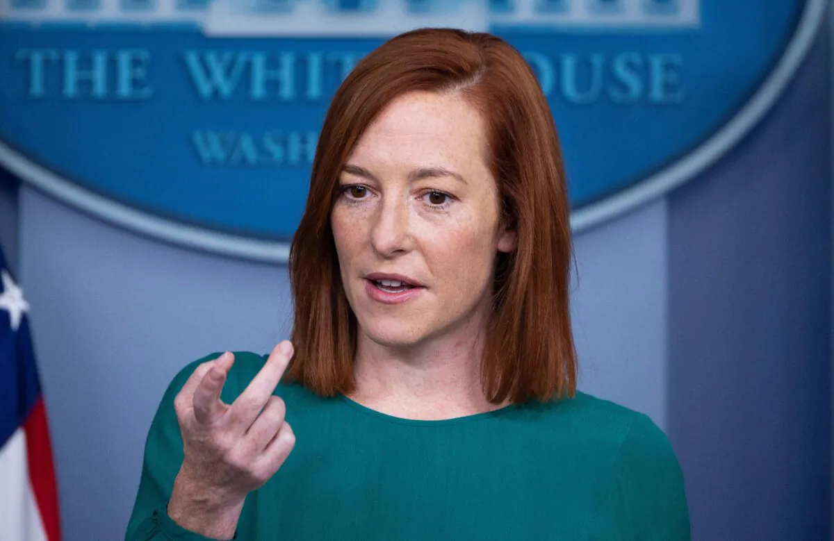 White House press secretary Jen Psaki speaks during the daily press briefing in Washington, on Jan. 25, 2021. (Jim Watson/AFP via Getty Images)