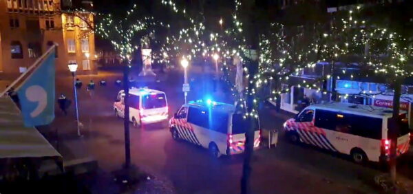 Police officers and vehicles