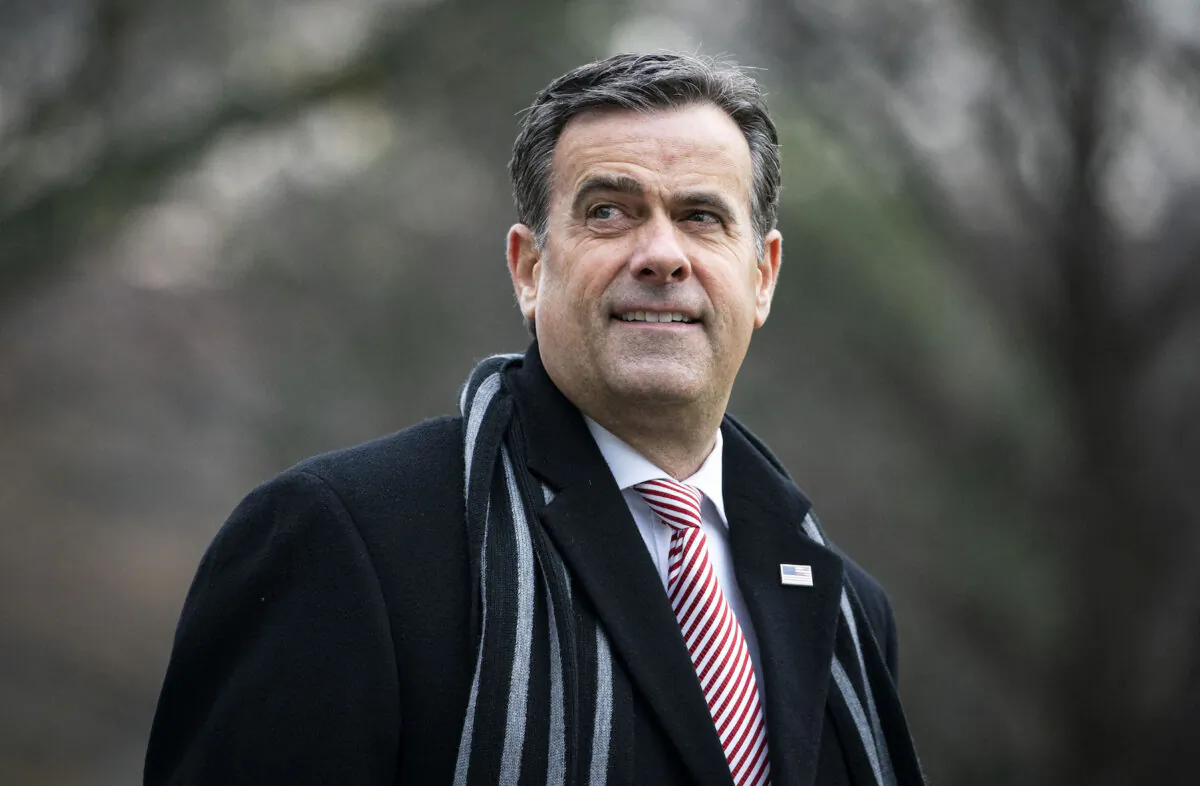 Then-Director of National Intelligence John Ratcliffe is seen on the South Lawn of the White House, in Washington, on Dec. 12, 2020. (Al Drago/Getty Images)