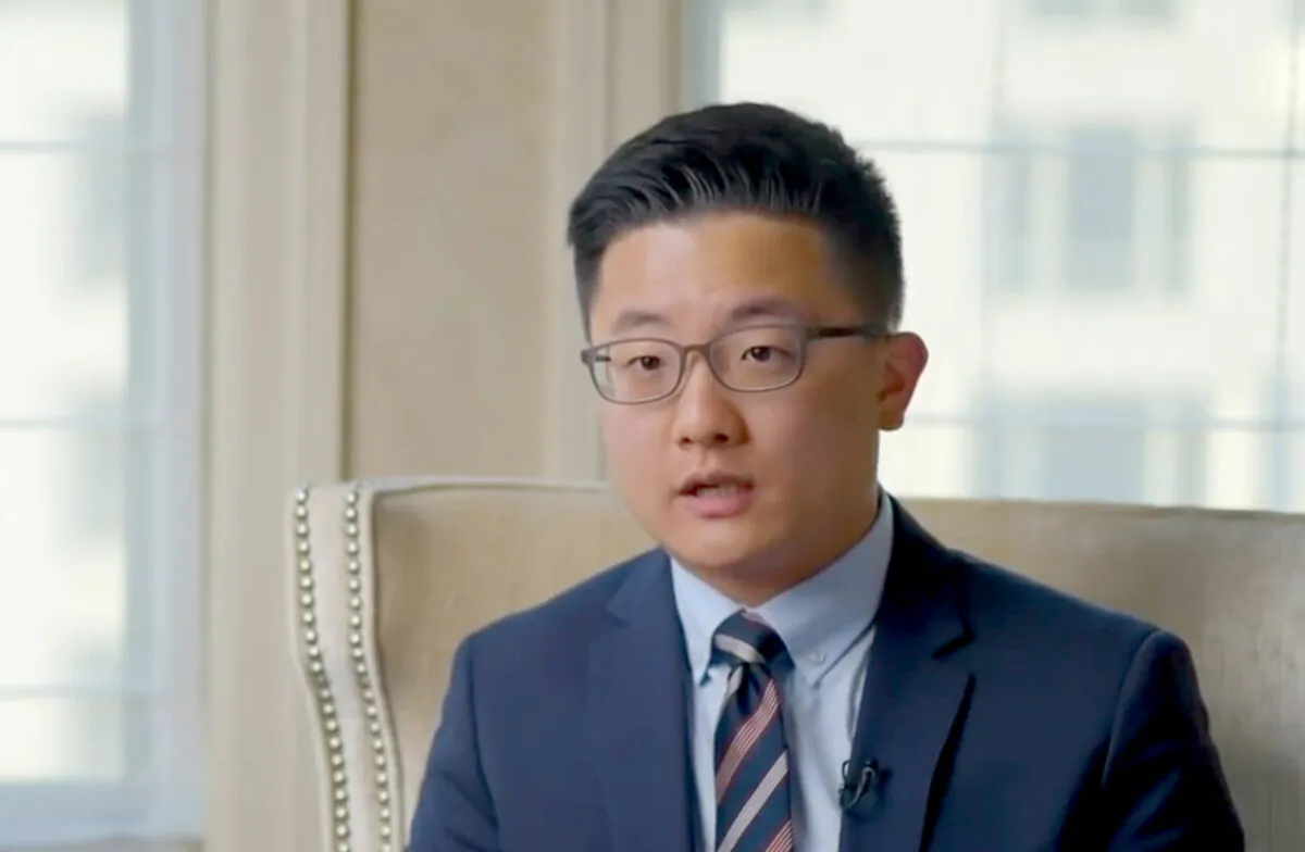 Se Hoon Kim in an interview with The Epoch Times' "Cross Roads" program. (Screenshot/The Epoch Times)