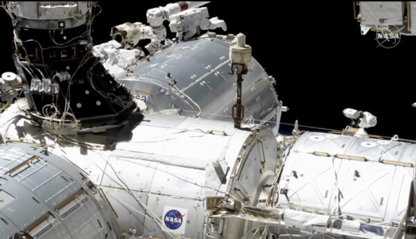 NASA astronauts Mike Hopkins and Victor Glover