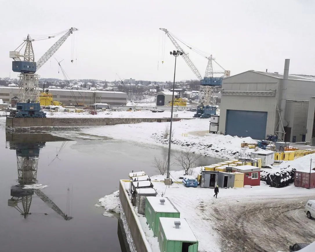 An overall view of the Davie shipyard is shown in Levis, Que., on Dec. 14, 2018. (Jacques Boissinot/The Canadian Press)