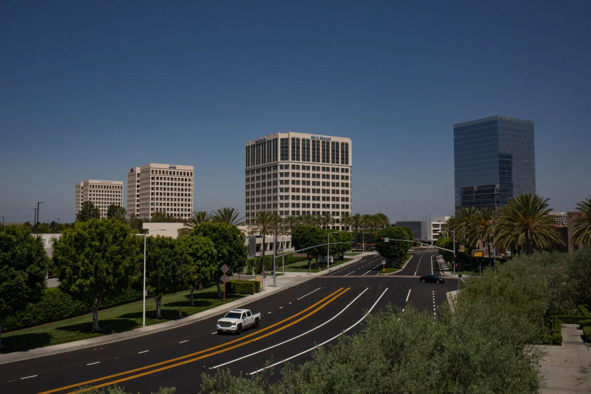 An aerial view of Irvine, Calif., on June 26, 2020. (John Fredricks/The Epoch Times)