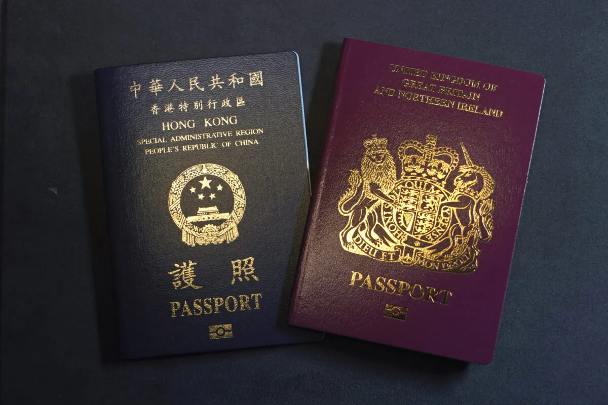A British National Overseas passport (BNO) and a Hong Kong Special Administrative Region of the People's Republic of China passport are seen in Hong Kong, on Jan. 29, 2021. (Kin Cheung/AP Photo)